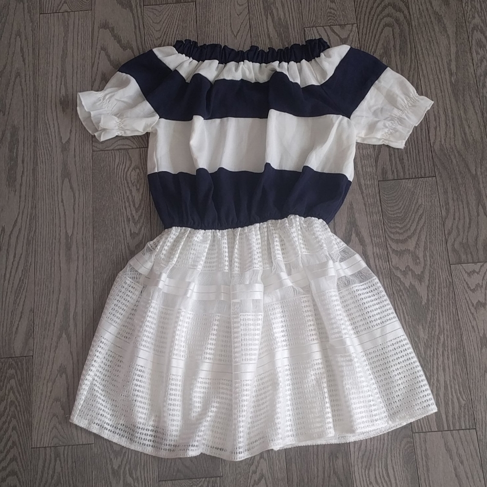 👠👠 Nice dress blue and white dress by Sky